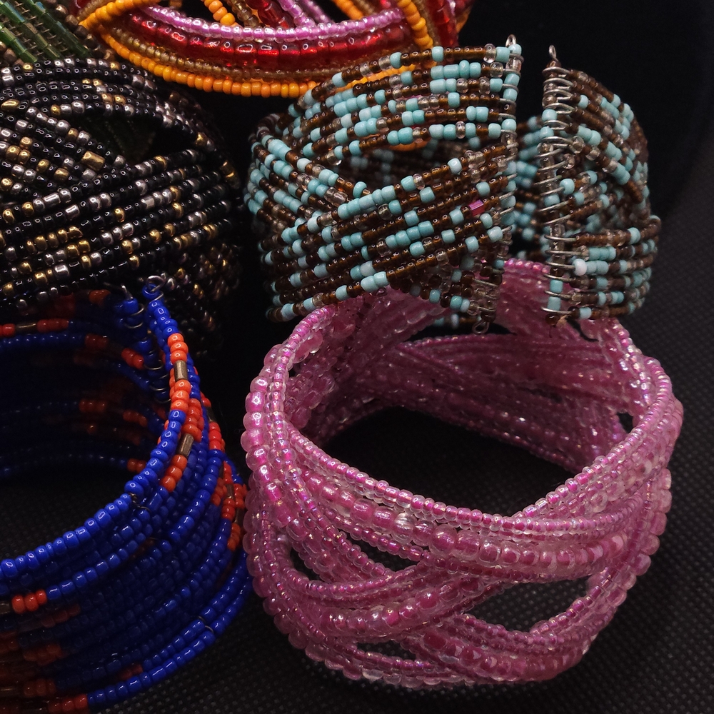 Boho Beaded Cuff Bracelets - image 2